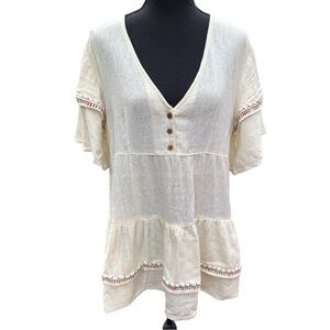 Anthropologie Raga Mini Dress sz Large‎ made in India 100% cotton